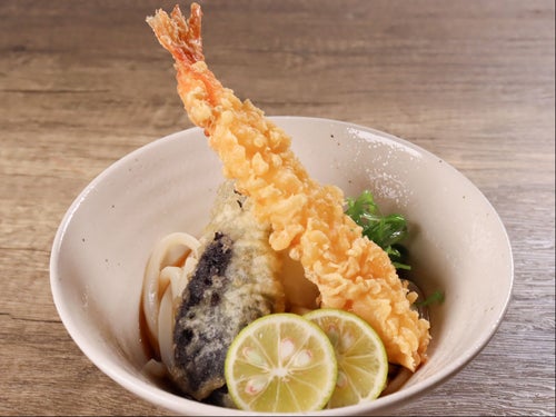 冷やしぶっかけえび天うどん